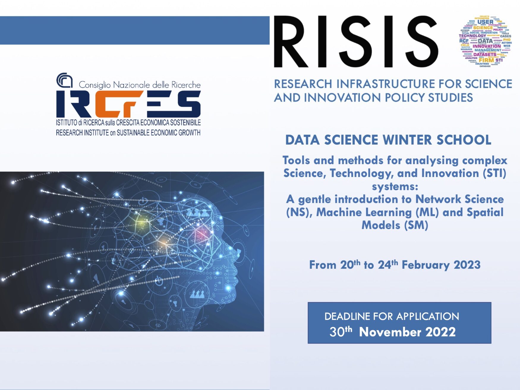 RISIS Data Science Winter School on Tools and methods for analysing complex Science, Technology and Innovation (STI) systems